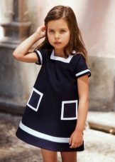 Robe trapèze avec poches pour filles 3-5 ans