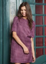 petite robe en tweed violet