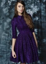 robe en tweed violet