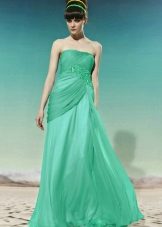 robe de soirée en organza verte