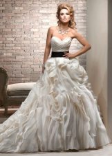 ceinture en organza noir