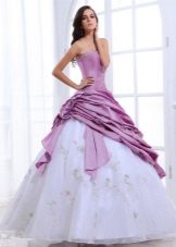 Robe de mariée bicolore en organza