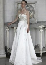 robe de mariée en brocart à bretelles