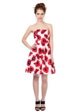 robe en popeline de couleurs rouges
