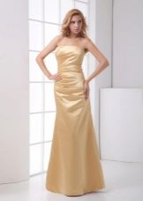 robe de soirée en satin doré