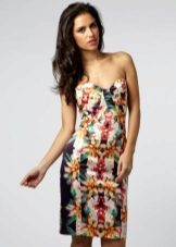 robe en satin à fleurs