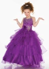 Robe moelleuse violette au sol sur le bal des finissants 4