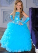 Robe moelleuse turquoise pour la classe de bal 4