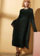 Long cardigan à une robe longue