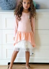 Robe de fête tricotée pour fille courte