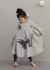 Robe tricotée longue pour les filles