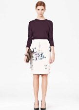 Jupe crayon fleurie