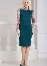 Robe à manches contrastées