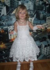 Robe tricotée du Nouvel An du Flocon de neige pour fille