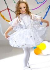 Nouvel An robe le flocon de neige avec des manches pour la fille