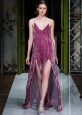 Robe en velours lilas