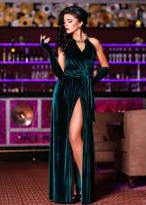 Robe Velours Emeraude