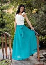 jupe en mousseline avec ceinture