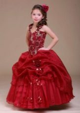 Robe de bal élégante claret pour fille