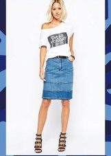 Jupe crayon en jean