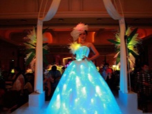 Robe de mariée LED bleue
