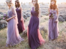 Robe lavande pour demoiselles d'honneur