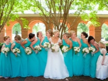 Robes de demoiselle d'honneur turquoise