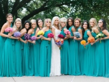 Robes de demoiselle d'honneur turquoise