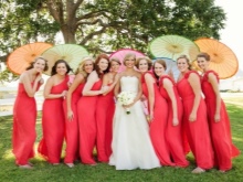 Robes de demoiselle d'honneur rouge