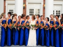 Robes bleues pour demoiselles d'honneur
