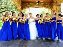 Robes bleues pour demoiselles d'honneur