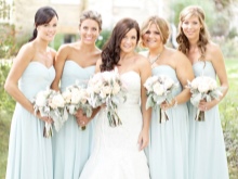 Robes de demoiselle d'honneur bleu clair