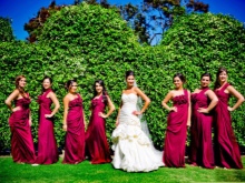 robes bordeaux pour demoiselles d'honneur