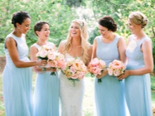 Robes de demoiselle d'honneur bleu
