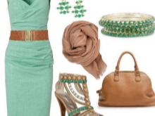Accessoires de robe de menthe