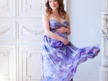 Robe lilas pour les séances photo enceintes