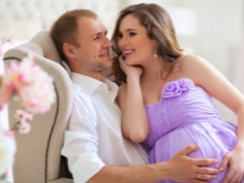 Robe lilas pour photoshoot enceinte