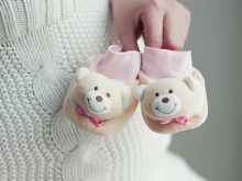 Bottillons pour une séance photo enceinte