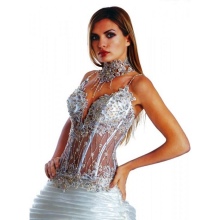 Robes de mariée avec un corset transparent