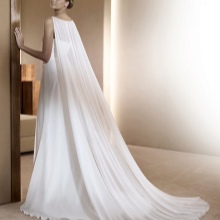 Robe de mariée grecque avec train Watteau