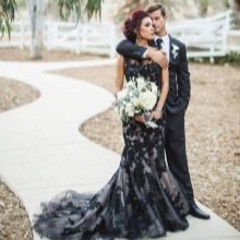 Robe de mariée sirène noire
