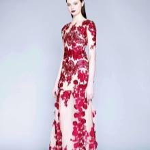 Robe de soirée blanche et rouge