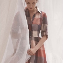 Robe chemise carrée