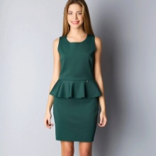 Robe vert foncé avec basky