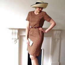 Strict Brown Robe à pois