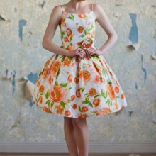 Robe avec imprimé orange