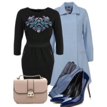 Robe fourreau et accessoires pour femme avec figurine Colonne Slim
