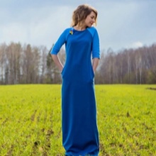 Robe en maille bleue