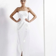 Robe sans bretelles au sol