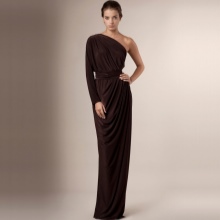 Robe en jersey marron